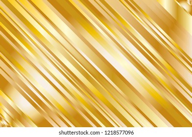 Elegant abstract diagonal golden background with lines. Shiny gradient pattern. Vector illustration