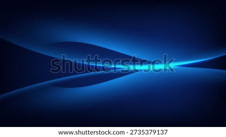 elegant abstract digital wave of glowing blue light cuts through deep navy shadows sleek curves and vibrant cyan horizon high tech corporate backgrounds and modern web design