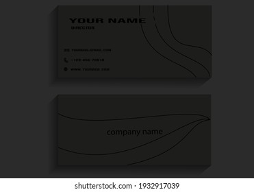 Elegant abstract double left line card background with text on left for personal information for business cards, visiting cards, banners