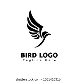 elegant abstract eagle bird fly logo