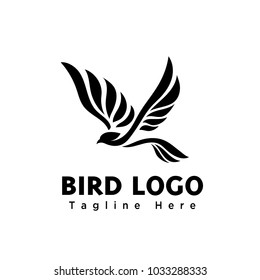 elegant abstract eagle bird fly logo