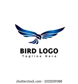 elegant abstract eagle fly logo