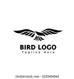 elegant abstract eagle fly logo