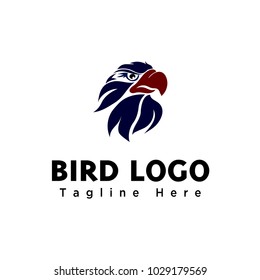elegant abstract eagle head art logo