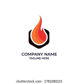 Elegant Abstract Flame Logo Template
