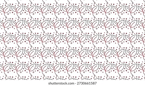 Elegante padrão decorativo floral abstrato com linhas finas e pequenos embelezamentos em forma de diamante, criando uma textura visual sutil e sofisticada ideal para o design de fundo e projetos criativos