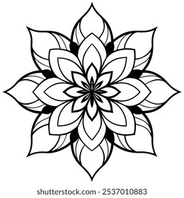 Elegant Abstract Floral Design Vector Illustration for Crafting