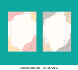 Elegant Abstract Floral Frame Templates for Design Projects