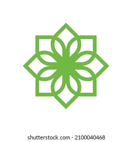 Elegant abstract floral logo icon vector design. Universal creative premium symbol.
