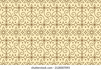 Elegant abstract floral ornament. Seamless pattern for background, wallpaper, textile printing, packaging, wrapper, etc.