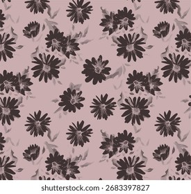 Elegante diseño abstracto de flores y hojas con colores suaves y Formas fluidas. Perfecto para la impresión de tela, textiles de moda o decoración del hogar. De alta calidad y listo para Shutterstock.