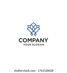 Elegant abstract flower line vector icon design. Universal symbol of premium creative solid. Vector signs are elegantly lined.