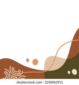 elegantes abstraktes, flüssiges Formelement mit Kreis und Linie für Ornament- oder Dekorationsecke, Rand und Kopfhintergrund