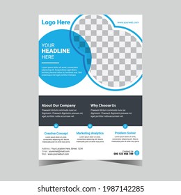 Elegant abstract flyer template design
