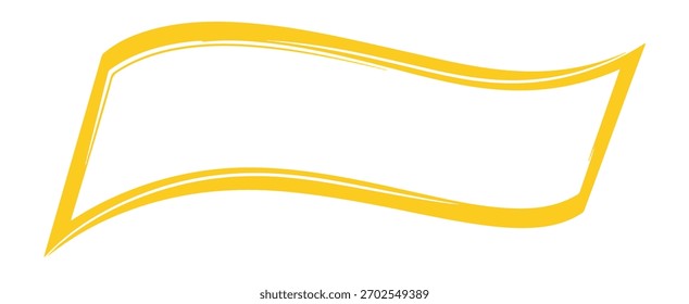 Elegant abstract frame featuring a smooth, flowing yellow design, perfect for adding a touch of sophistication to creative projects