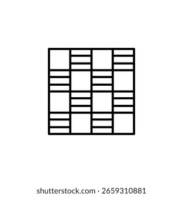 Elegante Composição Geométrica Abstrata Com Linhas De Interseção E Quadrados