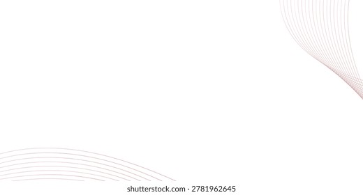 Elegant abstract geometric design featuring soft pink curved lines isolated on transparent background perfect for modern graphic layouts