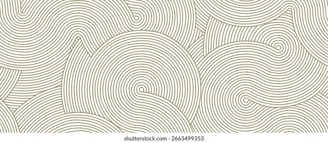 Elegant abstract geometric pattern circles seamless pattern.