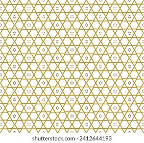 Elegantes abstraktes geometrisches Muster mit goldenen Linien auf weißem Hintergrund.