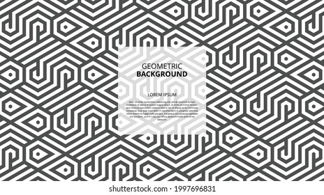 Elegantes abstraktes geometrisches Muster für verschiedene Designzwecke. Vektorgrafik in eps10.