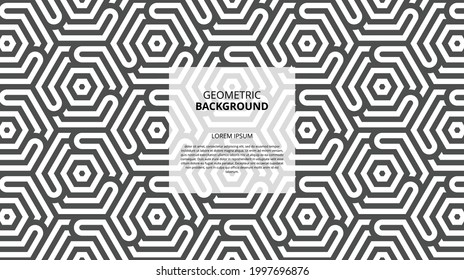 Elegantes abstraktes geometrisches Muster für verschiedene Designzwecke. Vektorgrafik in eps10.