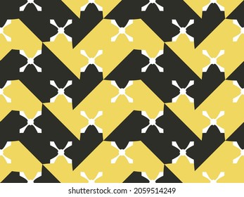 Elegant abstract geometric pattern for various design purposes. Repeatable vector design. Elements are isolated. Regular geometric graphics.