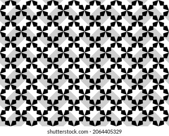 Elegant abstract geometric pattern for various design purposes.  Repeatable vector design. Elements are isolated. Regular geometric graphics.