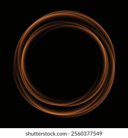 Elegant abstract glowing circle with radiant light effects. Perfect for highlighting designs, modern graphics, and futuristic visuals with a sophisticated touch.