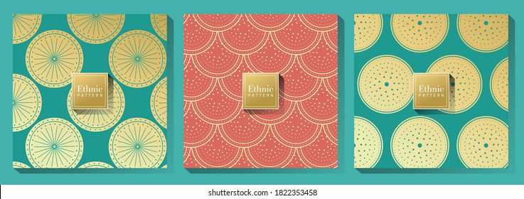 Elegant Abstract Gold Pattern Set