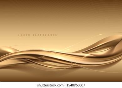 Elegant Abstract Gold Silk Background