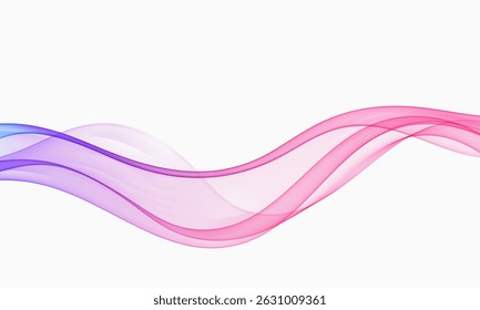 Elegante onda de gradiente abstracto sobre fondo blanco