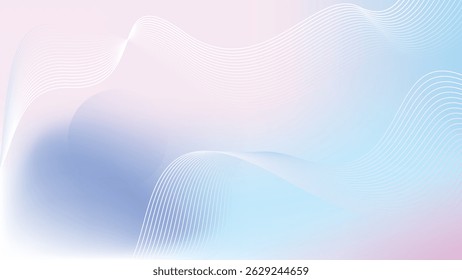 Elegant Abstract Gradient Waves Background in Soft Pastel Blue and Pink Tones