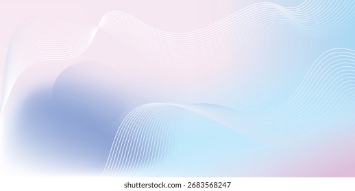 elegant abstract gradient waves background soft pastel blue, pink tones