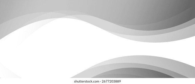 Elegant Abstract Gray Wave Background with Gradient Design Elements.eps10