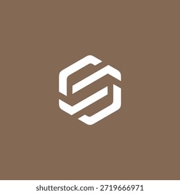 Emblema de logotipo da letra hexagonal abstrata elegante representando a conectividade digital robusta, estratégias de negócios inovadoras