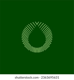 Elegante icono abstracto logotipo vectorial color verde raíz hoja