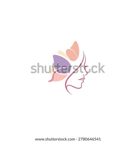 Elegant abstract illustration of a woman's profile combined with delicate flower petals, symbolizing beauty, nature, and wellness.