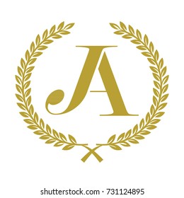 Elegant Abstract JA Logo