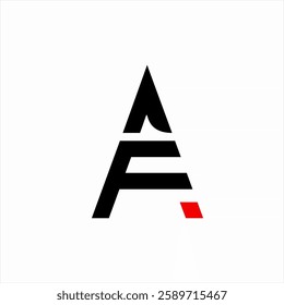 Elegant abstract letter AF or FA logo design.