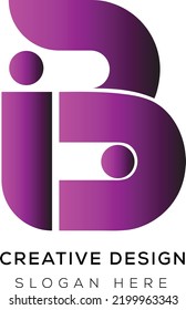 Elegant of abstract letter B logo design template
