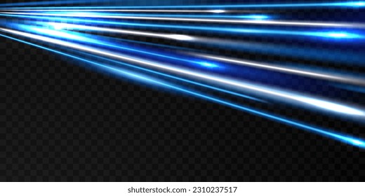 Elegante diseño de efecto de línea de luz abstracta de diseño de ilustración vectorial sobre fondo negro.