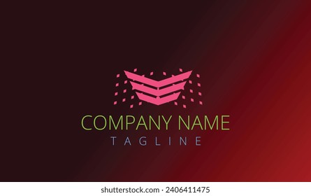 Elegant abstract logo design template. Creative logotype concept.