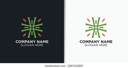 elegante abstrakte Logo-Design-Vektorgrafik, Naturlogo-Konzept
