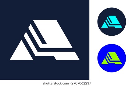 Logotipo abstracto elegante inicial A