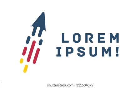 Elegant abstract logo. Leadership, direction. Arrow, pointer. EPS 10