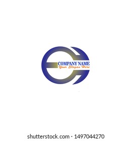 elegant abstract logo letter e formed from a circle symbol