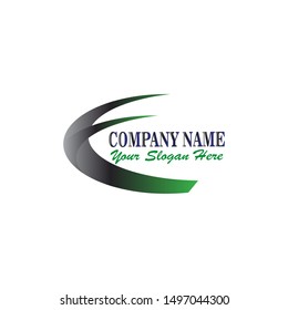 elegant abstract logo letter e formed from colorful circle pieces