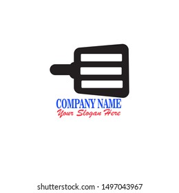 Elegant abstract logo letters e formed from rectangles and fryers