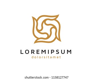 Elegant Abstract Logo Template Design Vector, Emblem, Concept Design, Creative Symbol, Icon