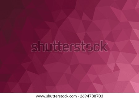 Elegant abstract maroon polygon background with low poly geometric shapes and gradient texture. Modern burgundy triangle pattern for web, print, and branding use. Stylish digital art backdrop.